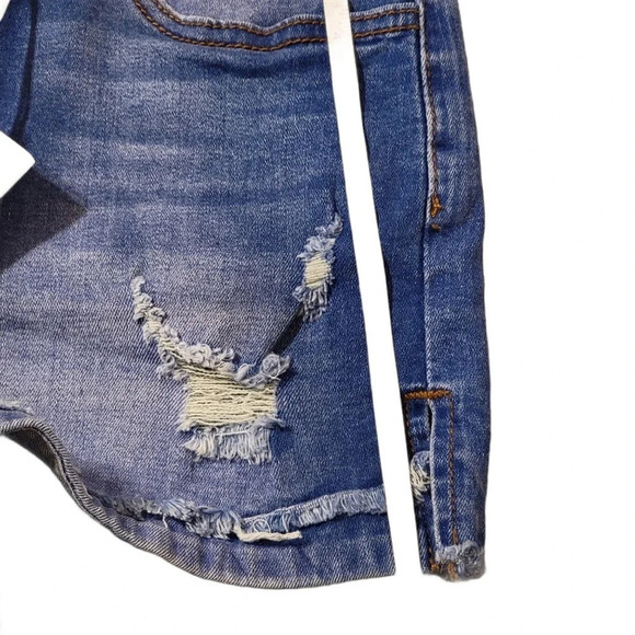KANCAN Women's Regular Distressed Mid Rise KC11143ML Jean Shorts Size 25 - Picture 10 of 16